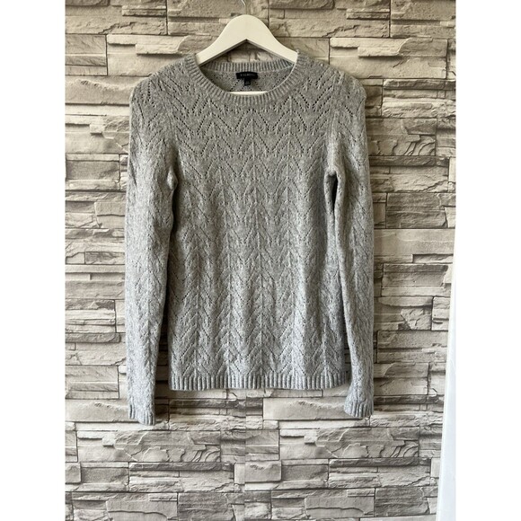 Talbots Tops - Womens Talbots Gray Chevron Knitted Sweater Sweatshirt - Sz XS